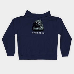 The giant flying stone head commands you! Kids Hoodie